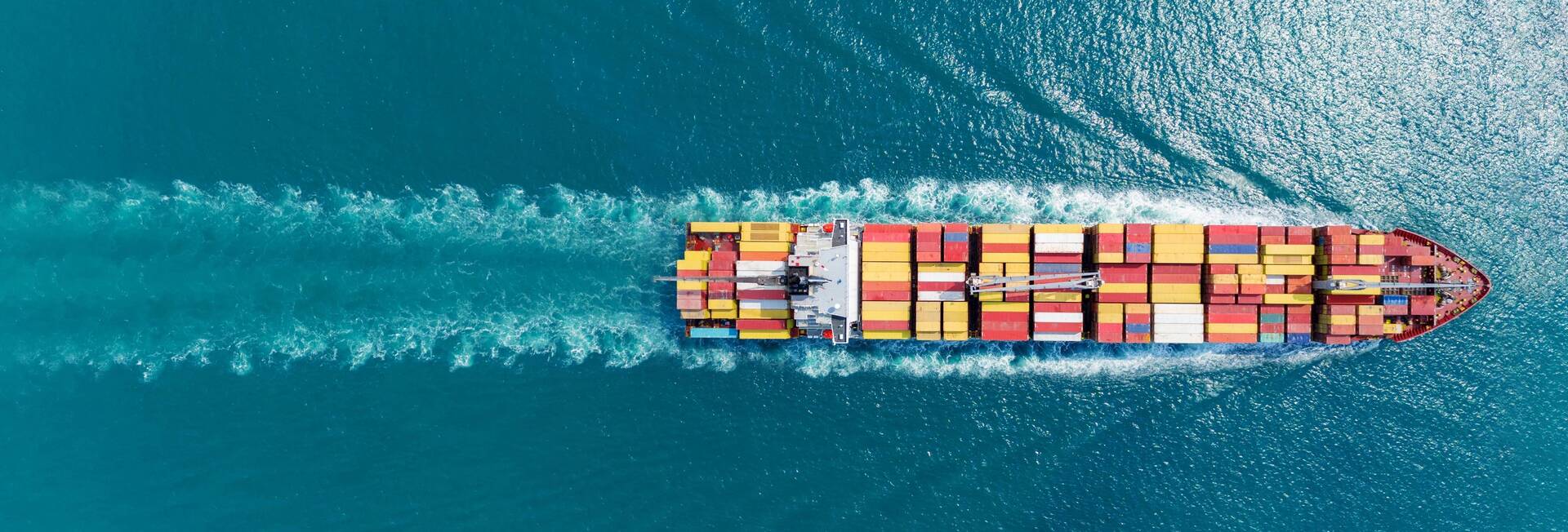Modular containers on ship